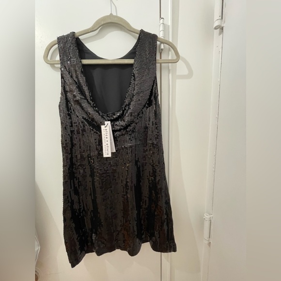 Alice + Olivia black sequin mini dress with cowl back (brand new with tags) - Picture 2 of 6